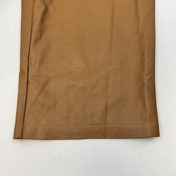 Eloquii Womens Camel High Rise Pull On Wide Leg Cropped Pants Size 14 Shiny - Picture 6 of 9
